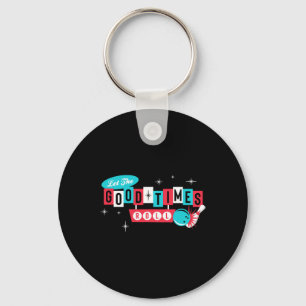 Retro Vintage 50's 60's Bowling - Let The Good Tim Keychain