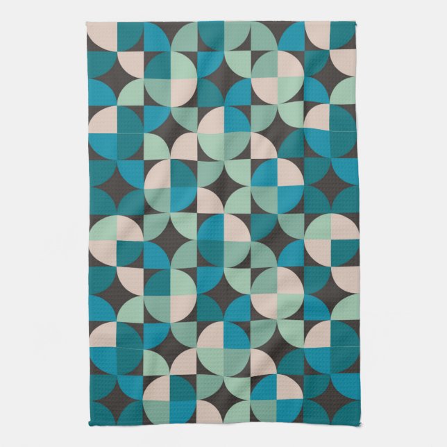 Retro Vintage 60's Pattern Kitchen Towel (Vertical)