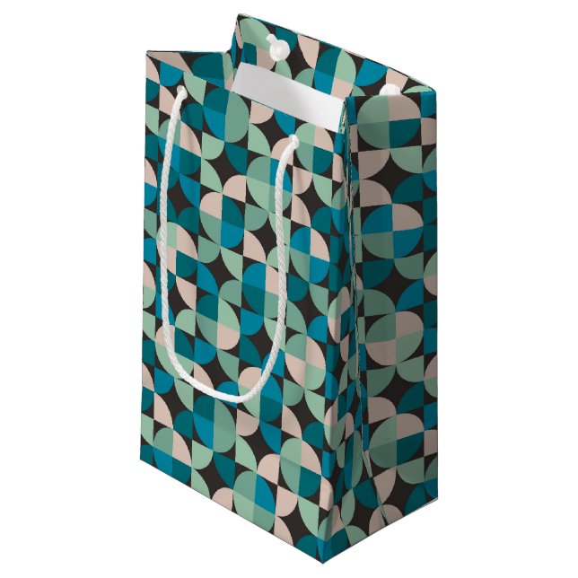 Retro Vintage 60's Pattern Small Gift Bag (Front Angled)