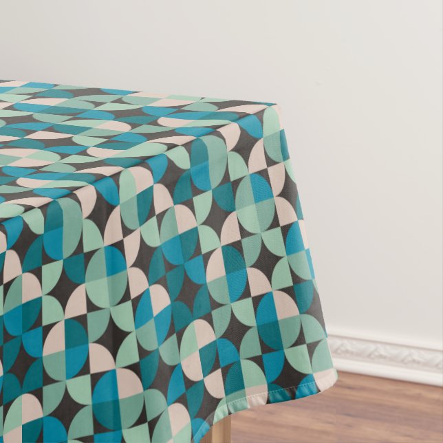 Retro Vintage 60's Pattern Tablecloth (In Situ)
