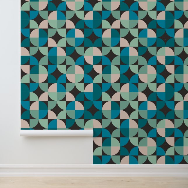 Retro Vintage 60's Pattern Wallpaper (Application)