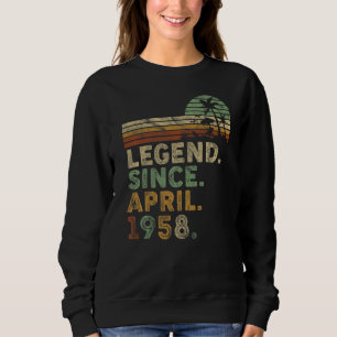 Retro Vintage 64 Years April Born Legend Since 195 Sweatshirt