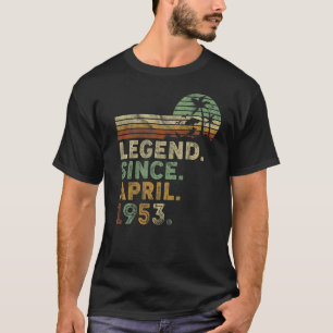 Retro Vintage 69 Years April Born Legend Since 195 T-Shirt