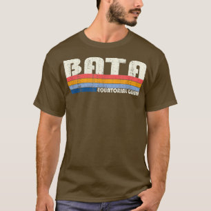 Retro Vintage 70s 80s Style Bata, Equatorial Guine T-Shirt