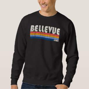 Retro Vintage 70s 80s Style Bellevue Iowa Sweatshirt
