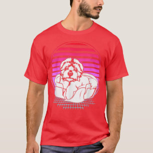 Retro Vintage 70s 80s Style Dog Owner Maltese T-Shirt