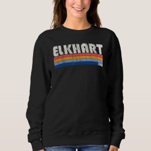 Retro Vintage 70s 80s Style Elkhart Iowa Sweatshirt