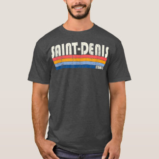Retro Vintage 70s 80s Style Saint-Denis, France T-Shirt