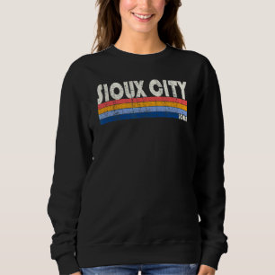 Retro Vintage 70s 80s Style Sioux City Iowa Sweatshirt