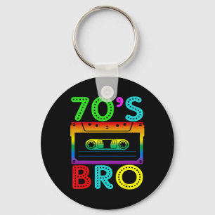 Retro Vintage 70's Bro For Halloween Family Matchi Keychain