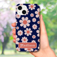 Retro Vintage 70s Daisy Pattern Groovy add Name