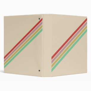 Retro Vintage 70's Stripe Binder