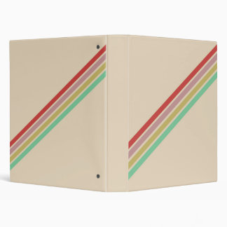 Retro Vintage 70's Stripe Binder