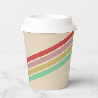 Retro Vintage 70's Stripe Paper Cups