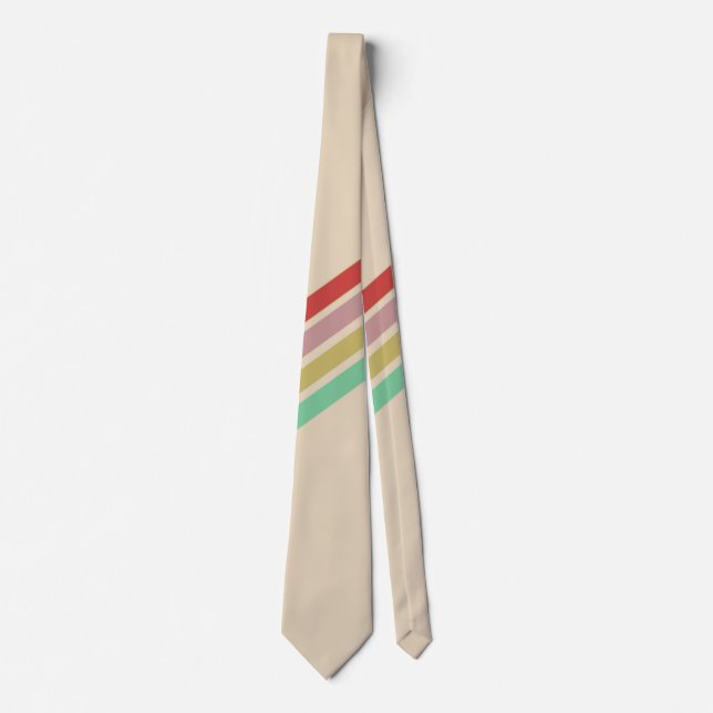 Retro Vintage 70's Stripe Tie (Front)