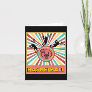 Retro Vintage 70s Style Basketball T  Card