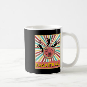 Retro Vintage 70s Style Basketball T Coffee Mug