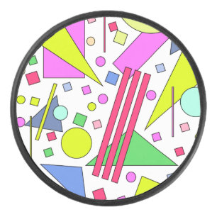 Retro Vintage 80s and 90s Style Hockey Puck
