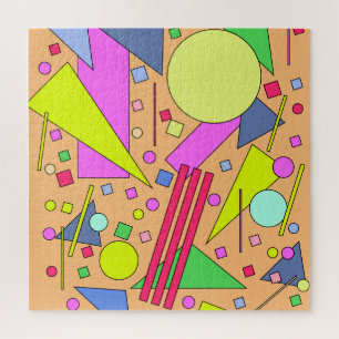 Retro Vintage 80s and 90s Style Jigsaw Puzzle
