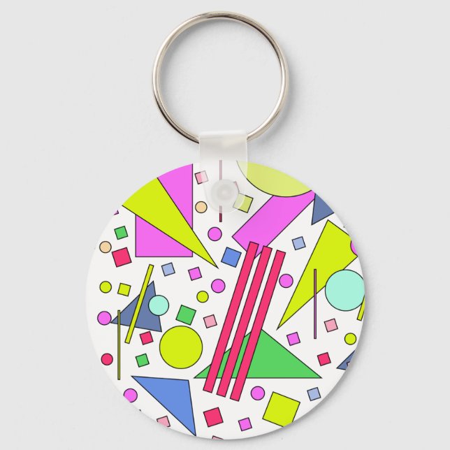 Retro Vintage 80s and 90s Style Keychain (Front)