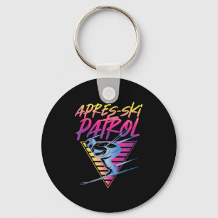 Retro Vintage 80s Apres Ski Patrol Keychain