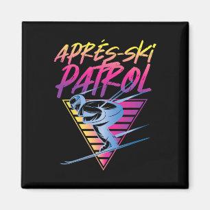 Retro Vintage 80s Apres Ski Patrol Magnet