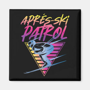 Retro Vintage 80s Apres Ski Patrol Magnet