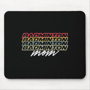 Retro Vintage 80s Badminton Mom Funny Mothers Day Mouse Pad