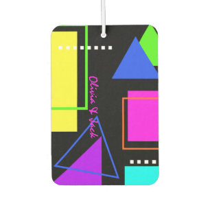 RETRO VINTAGE 80s COOL NEON GEOMETRIC 1980s PRINT Air Freshener