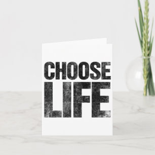 Retro Vintage 80s Halloween Costume Choose Life Di Card