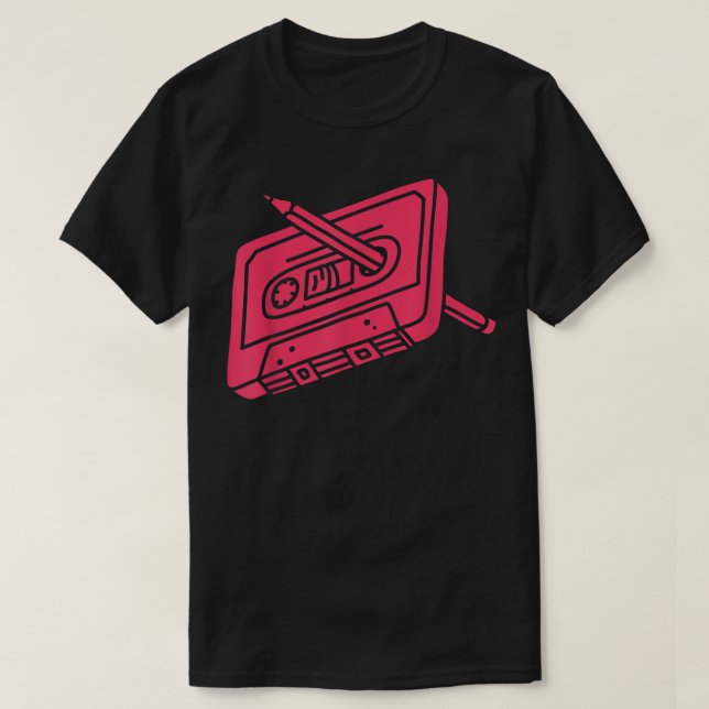 Retro Vintage 80's Music Tape  T-Shirt (Design Front)