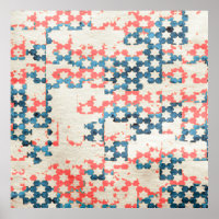 retro vintage abstract patchwork background on gru