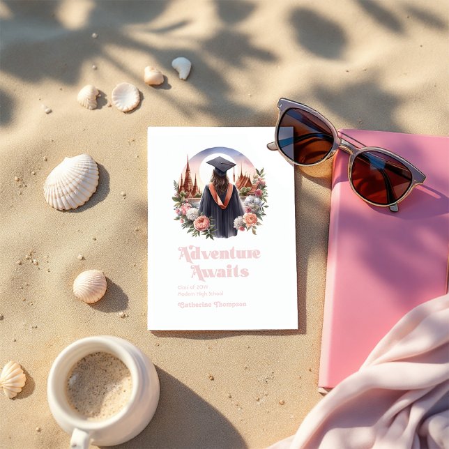 Retro Vintage Adventure Awaits Graduation Photo Announcement (Retro Vintage Adventure Awaits Graduation Photo Announcement)