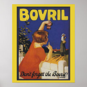 Retro vintage advertising, Bovril Poster