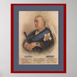 Retro vintage advertising, Queen Victoria Poster