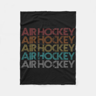 Retro Vintage Air Hockey Fleece Blanket