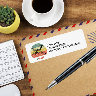 Retro Vintage Airplane & Sunset, Personalized