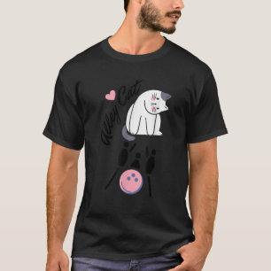RETRO VINTAGE ALLEY CAT BOWLING TEAM HOMOR BOWLER  T-Shirt