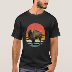 Retro Vintage American Bison Buffalo Wildlife Zoo  T-Shirt