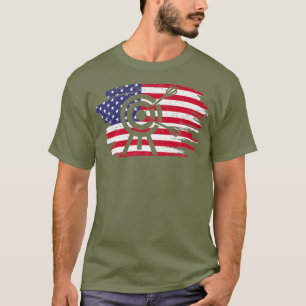 Retro Vintage American Flag Darts 4th Of July T-Shirt