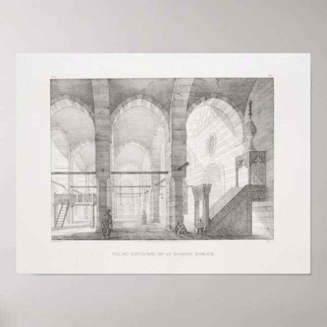 Retro Vintage Architectural Archway Drawing Poster (Front)