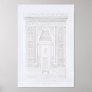 Retro Vintage Architectural Design Drawing Poster