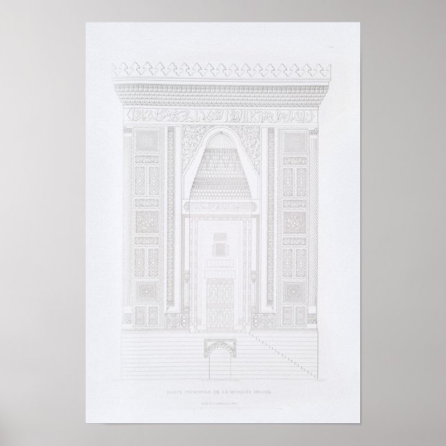 Retro Vintage Architectural Design Drawing Poster (Front)