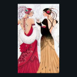 Retro vintage art deco Christmas ladies poster<br><div class="desc">design by www.etsy.com/Shop/VanityFlairDesigns</div>