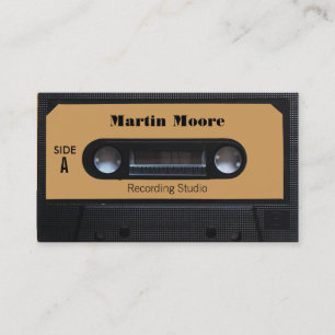 Retro vintage audio style cassette cover business card
