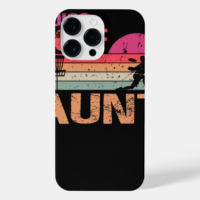 Retro Vintage Aunt Disc Golf Gift iPhone Case (Back)