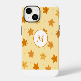 Retro vintage autumn leaves pattern iPhone 14 case