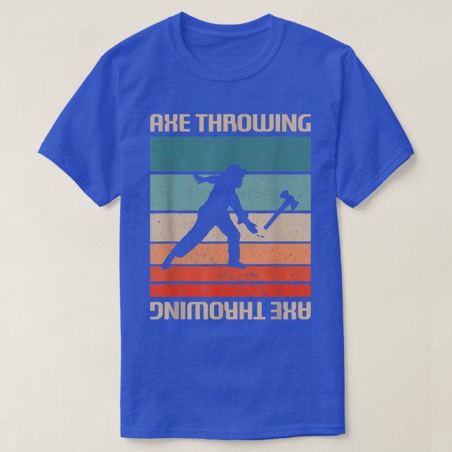 Retro Vintage Ax Throwing Player T-Shirt (Design Front)
