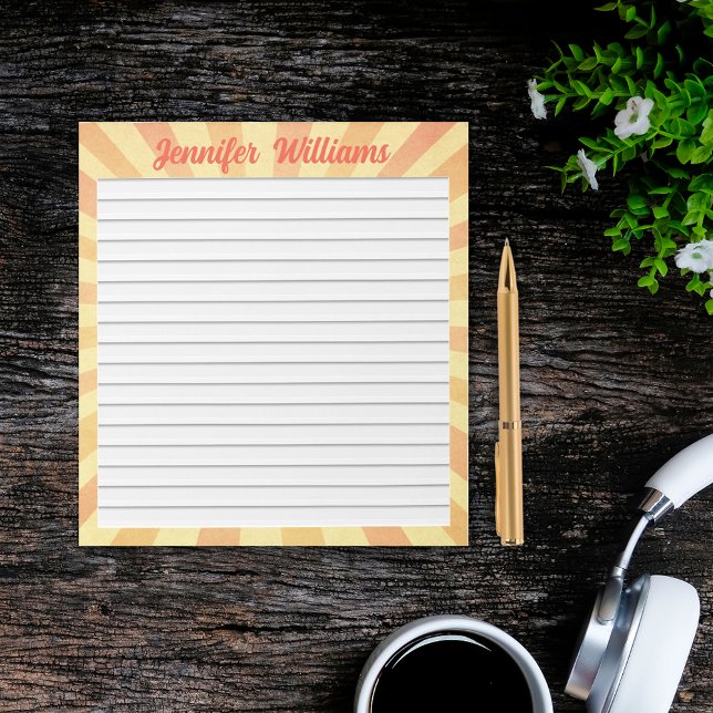 retro vintage background personalized lined notepad (Creator Uploaded)