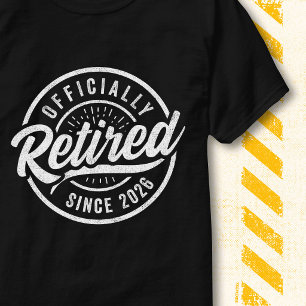 Retro Vintage Badge Officially Retired Since 2026 T-Shirt
